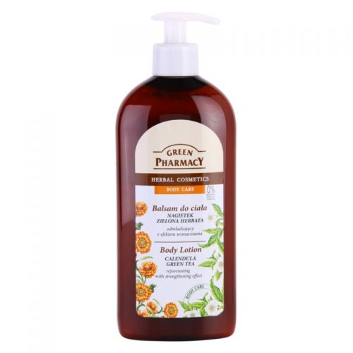 Green Pharmacy Body Care Calendula & Green Tea odmładzające mleczko do ciała o działaniu wzmacniającym 500 ml