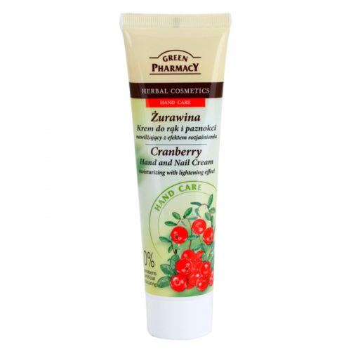 Green Pharmacy Hand Care Cranberry krem nawilżający do rąk i paznokci o działaniu rozjaśniającym 100 ml