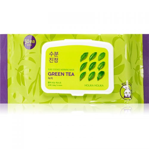 Holika Holika Pure Essence Mask Sheet Green Tea odświeżająca poranna maseczka z ekstraktem z zielonej herbaty 30 szt.