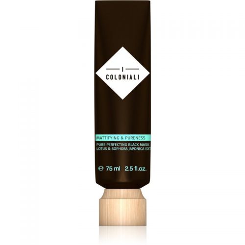 I Coloniali Mattifying & Pureness czarna maska oczyszczająca dla natychmiastowego rozświetlenia 75 ml