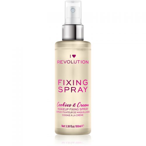 I Heart Revolution Fixing Spray spray utrwalający makijaż z zapachem Cookies & Cream 100 ml
