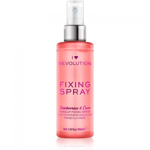 I Heart Revolution Fixing Spray spray utrwalający makijaż z zapachem Strawberries & Cream 100 ml