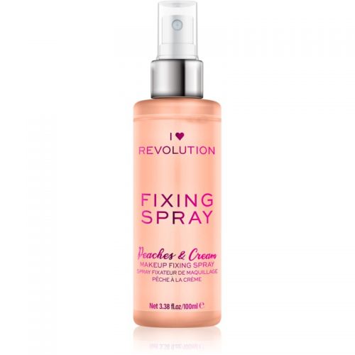 I Heart Revolution Fixing Spray spray utrwalający makijaż z zapachem Peaches & Cream 100 ml