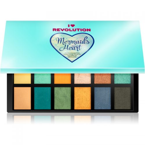 I Heart Revolution Mermaids Heart paleta cieni do powiek 12 x 0,75 g