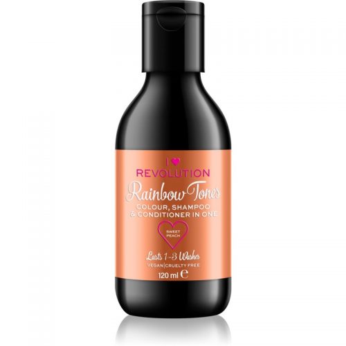 I Heart Revolution Rainbow Shots szampon do płukania do włosów odcień Sweet Peach 100 ml