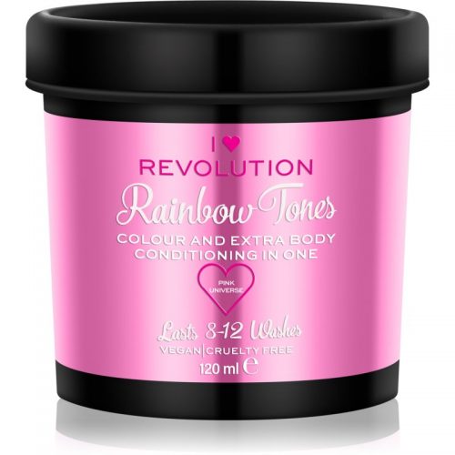 I Heart Revolution Rainbow Tones zmywalna farba do włosów odcień Pink Universe 120 ml