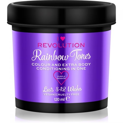 I Heart Revolution Rainbow Tones zmywalna farba do włosów odcień Purple Passion 120 ml