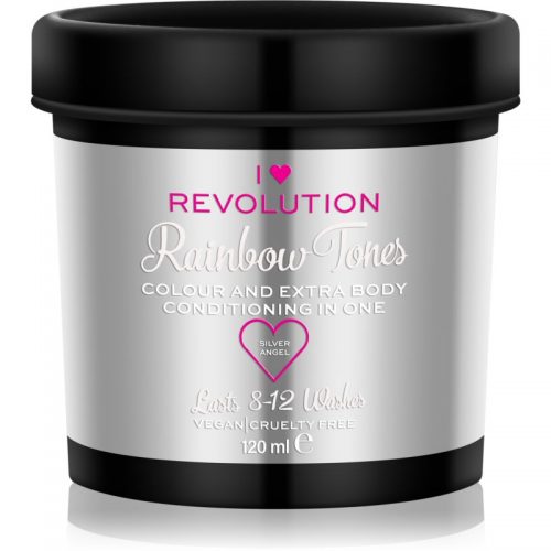 I Heart Revolution Rainbow Tones zmywalna farba do włosów odcień Silver Angel 120 ml