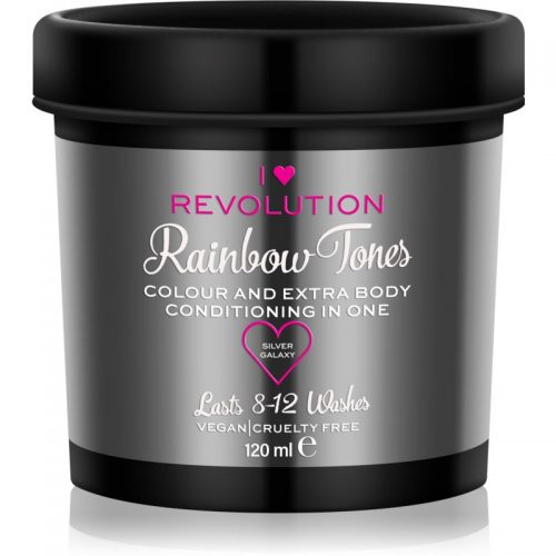 I Heart Revolution Rainbow Tones zmywalna farba do włosów odcień Silver Galaxy 120 ml