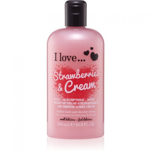 I love… Strawberries & Cream krem pod prysznic i do kąpieli 500 ml
