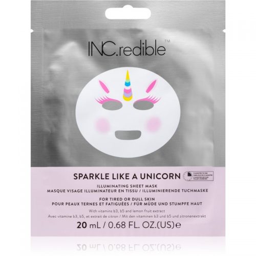 INC.redible Sparkle Like a Unicorn maseczka rozjaśniająca do cery zmęczonej 20 ml