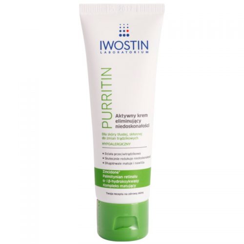Iwostin Purritin aktywny krem na dzień przeciw niedoskonałościom skóry 40 ml