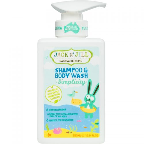 Jack N’ Jill Simplicity delikatny żel pod prysznic i szampon dla dzieci 2 w 1 300 ml