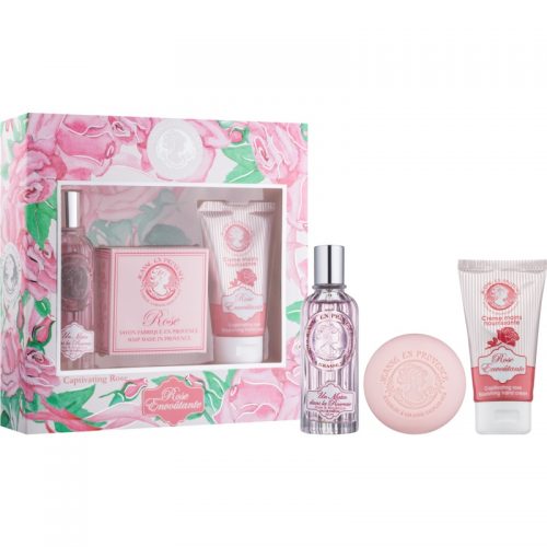 Jeanne en Provence Rose zestaw upominkowy I dla kobiet woda perfumowana 60 ml + mydło 100 g + krem do rąk 75 ml