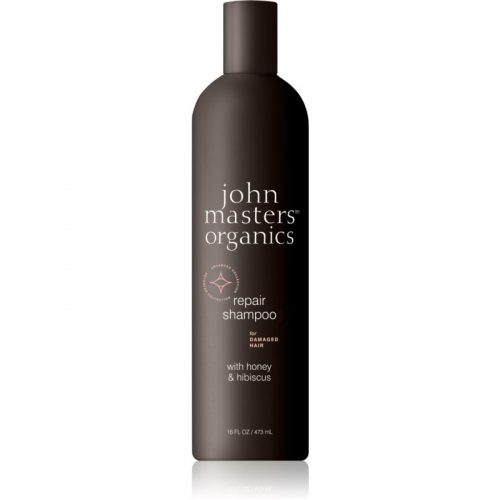 John Masters Organics Honey & Hibiscus szampon odbudowujący włosy do włosów zniszczonych 473 ml