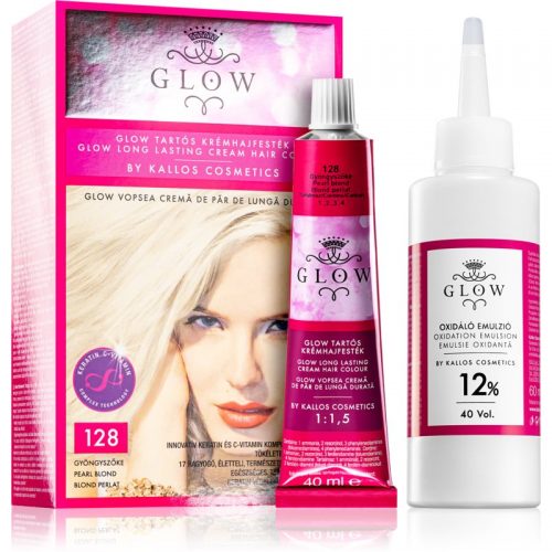 Kallos Glow trwały kolor włosów odcień 128 Pearl Blond
