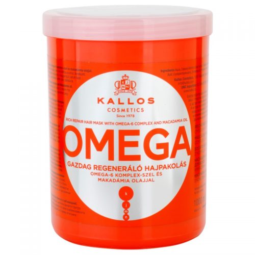Kallos KJMN odżywcza maska do włosów z kompleksem omega-6 i olejkiem makadamia 1000 ml