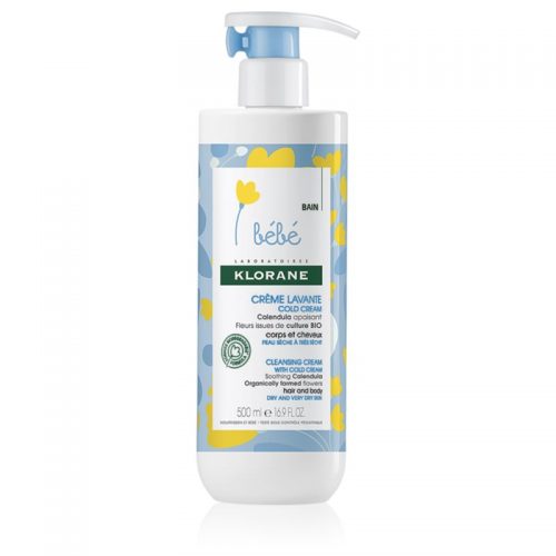 Klorane Bébé Calendula krem oczyszczający do skóry suchej i bardzo suchej 500 ml