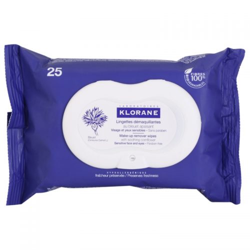 Klorane Cornflower chusteczki oczyszczające 25 szt.
