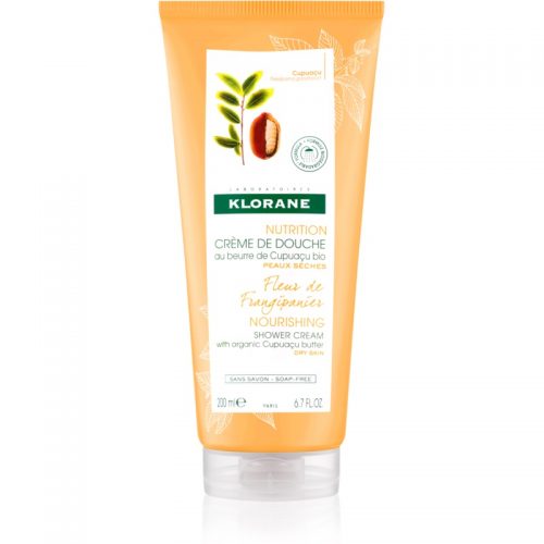 Klorane Cupuaçu Fleur de Frangipanier intensywnie nawilżający krem pod prysznic 200 ml