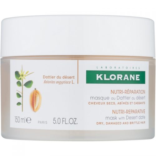 Klorane Desert Date maseczka odżywcza do włosów osłabionych, łamliwych 150 ml