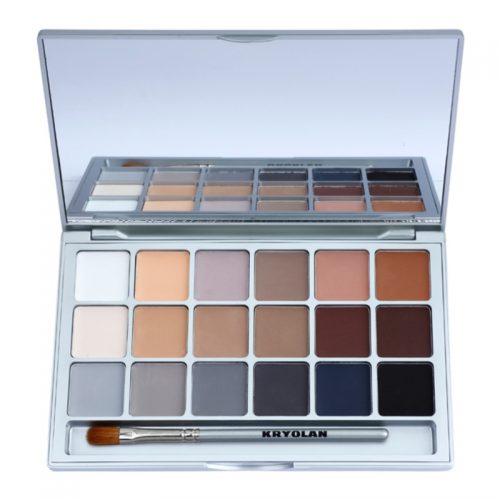 Kryolan Basic Eyes paleta cieni do powiek 18 kolorów odcień V 3 Natural 20 g
