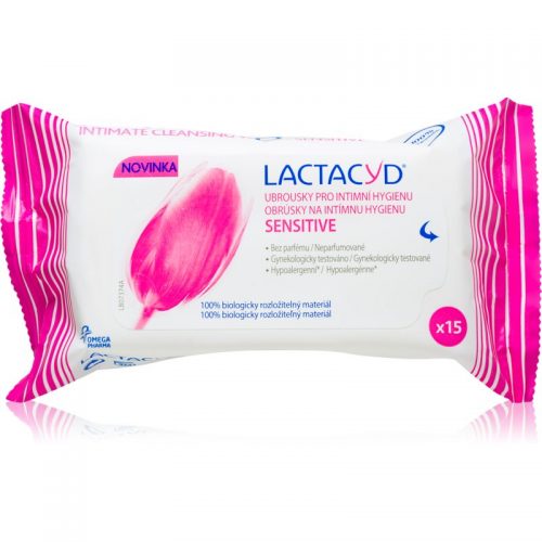 Lactacyd Sensitive chusteczki do higieny intymnej 15 szt.