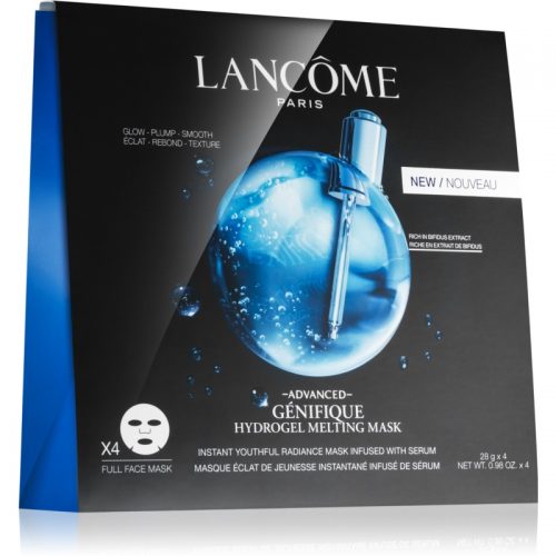 Lancôme Génifique Advanced maska odmładzająca i rozświetlająca o dzłałaniu nawilżającym Hydrogel Melting Mask 4 x 28 g