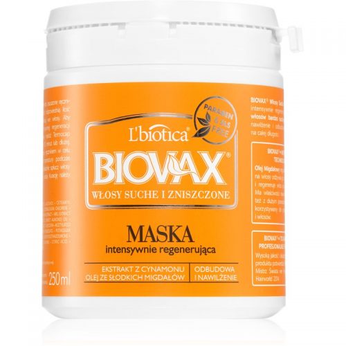 L’biotica Biovax Dry Hair maseczka regenerująca i nawilżająca do włosów suchych i zniszczonych 250 ml