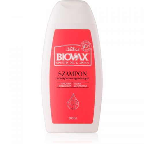 L’biotica Biovax Opuntia Oil & Mango szampon regenerujący do włosów zniszczonych 200 ml