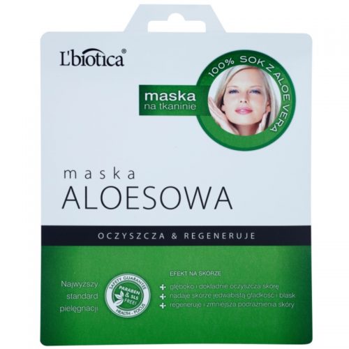 L’biotica Masks Aloe Vera maseczka płócienna o działaniu regenerującym 23 ml
