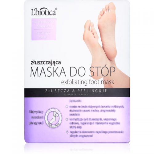 L’biotica Masks skarpetki złuszczające zapewniające wygładzenie i nawilżenie stóp 40 ml