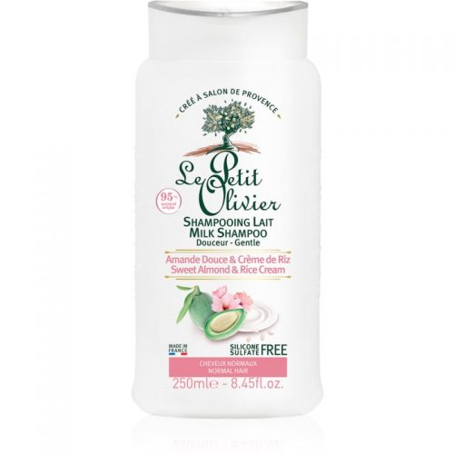 Le Petit Olivier Sweet Almond & Rice Cream szampon wygładzający do włosów normalnych 250 ml