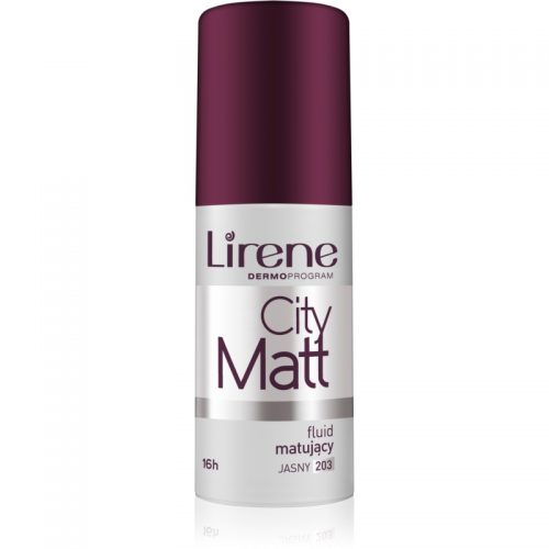 Lirene City Matt podkład matujacy we fluidzie o działaniu wygładzającym odcień 203 Light 30 ml