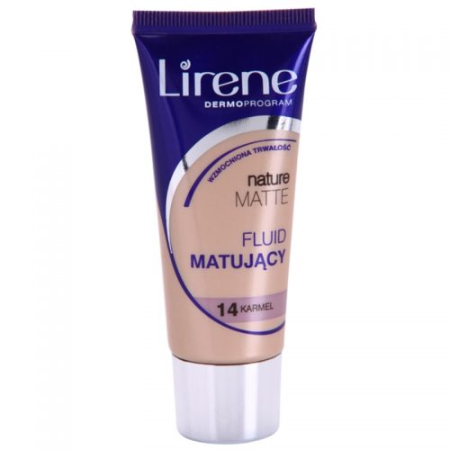 Lirene Nature Matte podkład matujacy we fluidzie dla długotrwałego efektu odcień 14 Caramel 30 ml