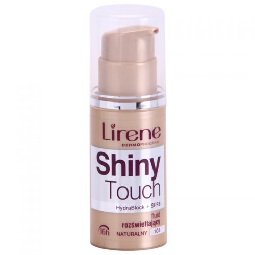 Lirene Shiny Touch rozświetlający podkład we fluidzie 16 godz. odcień 104 Natural (SPF 8) 30 ml