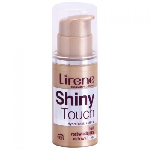 Lirene Shiny Touch rozświetlający podkład we fluidzie 16 godz. odcień 107 Beige (SPF 8) 30 ml