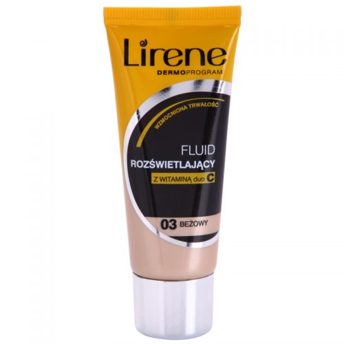 Lirene Vitamin C rozświetlający podkład we fluidzie dla długotrwałego efektu odcień 03 Beige 30 ml