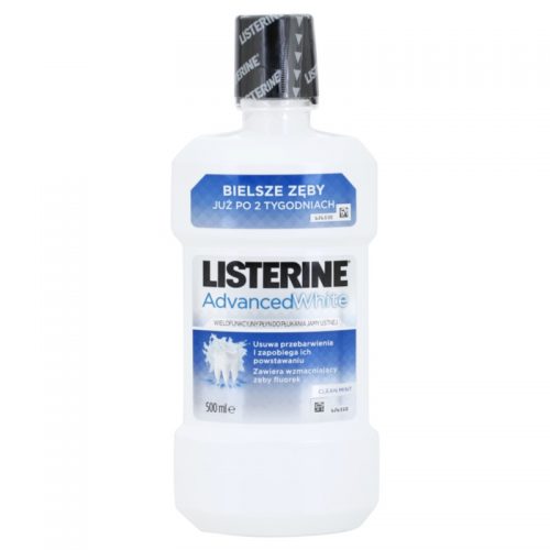 Listerine Advanced White płyn do płukania jamy ustnej o działaniu wybielającym smak Clean Mint 500 ml