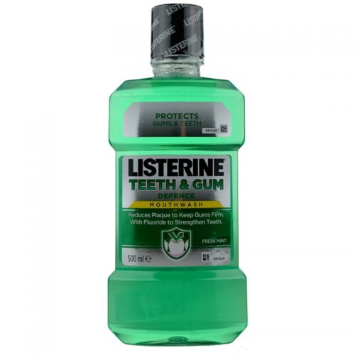 Listerine Teeth & Gum Defence płyn do płukania jamy ustnej przeciw płytce nazębnej i dla zdrowych dziąseł smak Fresh Mint 500 ml