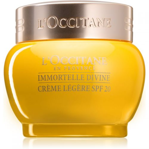 L’Occitane Immortelle Divine lekki krem nawilżający przeciw zmarszczkom SPF20 50 ml