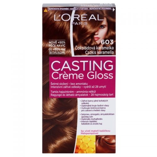 L’Oréal Paris Casting Crème Gloss farba do włosów odcień 603 Chocolate Caramel