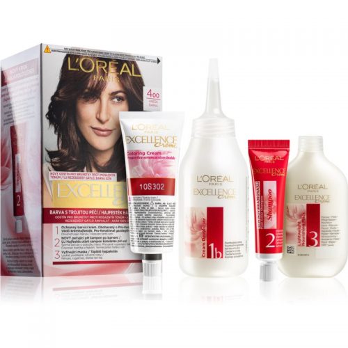 L’Oréal Paris Excellence Creme farba do włosów odcień 4 Natural Dark Brown