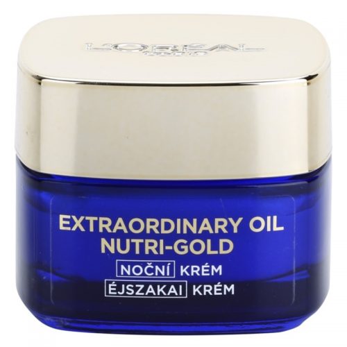 L’Oréal Paris Nutri-Gold krem rozjaśniający na noc o mocy maseczki Essential Oils + Royal Jelly – Light Texture, Silky Soft) 50 ml
