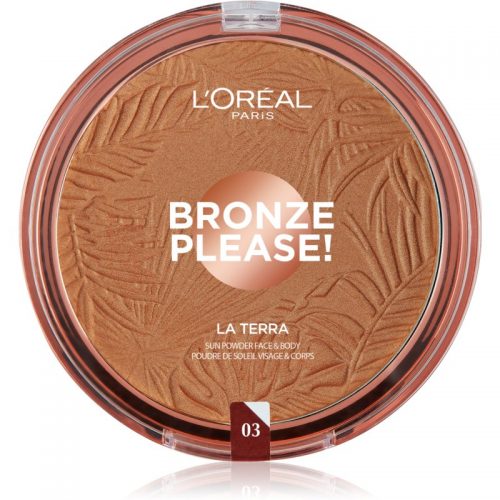 L’Oréal Paris Wake Up & Glow La Terra Bronze Please! bronzer i puder do konturowania odcień 03 Amalfi Medio 18 g
