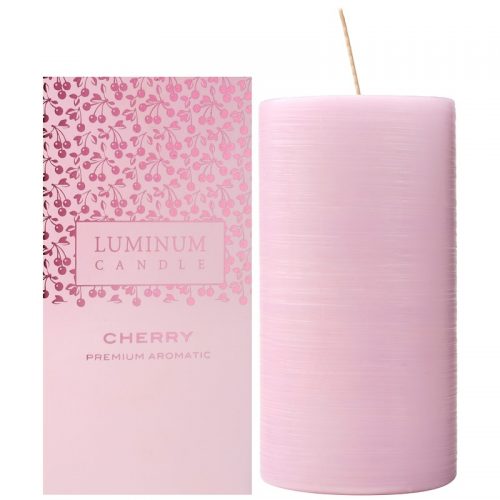 Luminum Candle Premium Aromatic Cherry świeczka zapachowa duża (Ø 70 – 130 mm, 65 h)