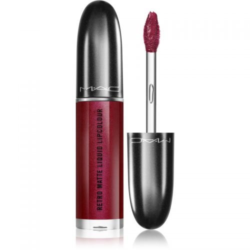 MAC Retro Matte Liquid Lipcolour matowa szminka z efektem metalicznym odcień Crowned 5 ml