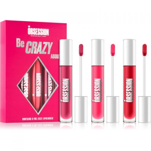 Makeup Obsession Be Crazy About zestaw do ust odcień Stuck On, Smitten, Lets Dance Infatuated 3 x 5 ml