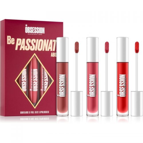 Makeup Obsession Be Passionate About zestaw do ust odcień Sweetest Dream, Disorderly Devoted, Everlasting 3 x 5 ml