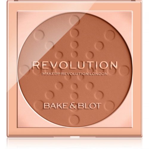 Makeup Revolution Bake & Blot utrwalający puder odcień Deep Dark 5,5 g